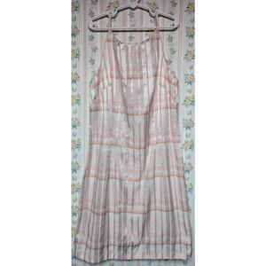 All That Jazz Satin Plaid Dress GIRLS SIZE 7/8 Pale Pink White easter dance
